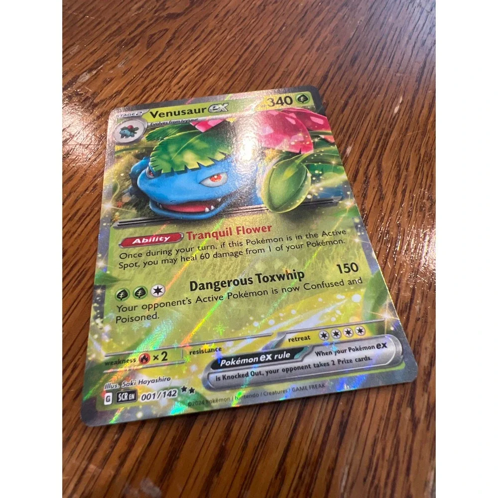 Pokemon Venusaur ex 001/142 Stellar Crown Ultra Rare Holo Card Scarlet Violet